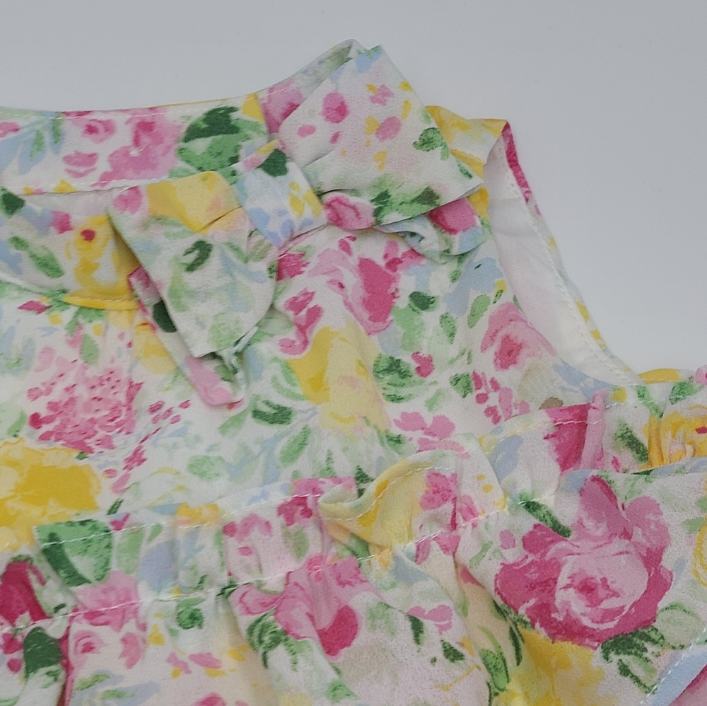 Janie And Jack Tiered Floral Chiffon Dress size 18-24 months - Picture 2 of 6